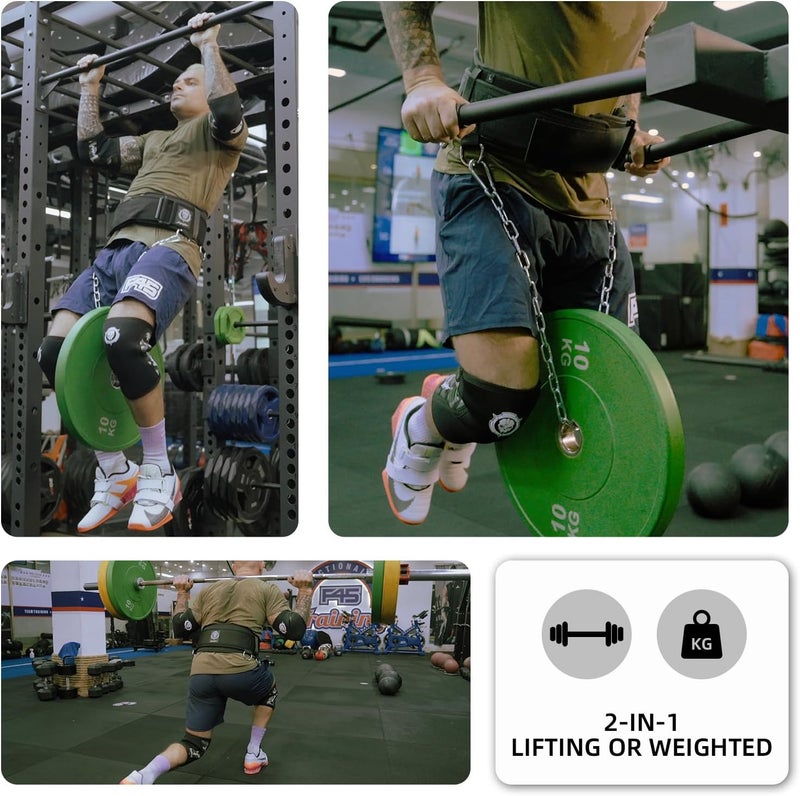 Jupiter 2-in-1 Weightlifting Belt & Dip Belt with Chain for Added Weight Training,Weightlifting, Squats, Deadlifts,Powerlifting for Men & Women - Image 5